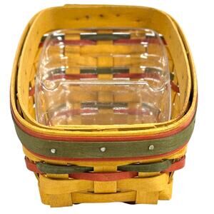 Longaberger 1998 Dash Away Sleigh Basket Includes 2 Divided Plastic Protectors